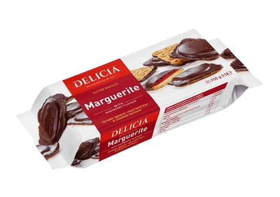 BISCUITS BUTTER W/RASPBERRY FLAVOR MARGUERITE 12/150GR DELICIA