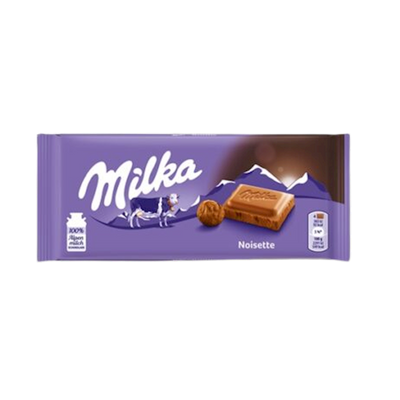 CHOCOLATE BAR MILK NOISETTE 25/90GR MILKA GERMANY N4043374