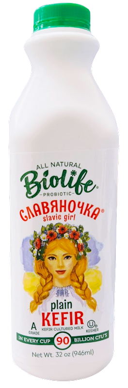 KEFIR SLAVYANOCHKA PLAIN W/PROBIOTIC 12/946ML BIOLIFE