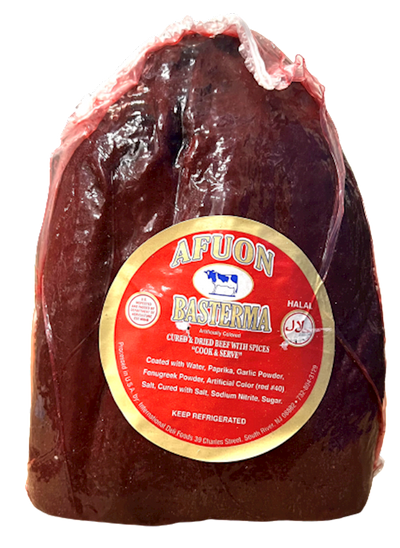 DRY MEAT BASTURMA  AFUON (HALAL) (2-3) BY LB