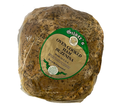 BUZHENINA HAM OVEN COOKED W/PEPPER 10/5LB GAISER'S N202R