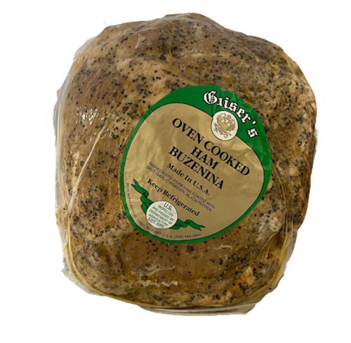 BUZHENINA HAM OVEN COOKED W/PEPPER 10/5LB GAISER'S N202R