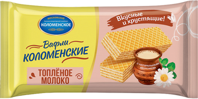 WAFFLES KOLOMENSKOE WITH BAKED MILK FLAVOR 20/200GR RUSSIA N1198/2143