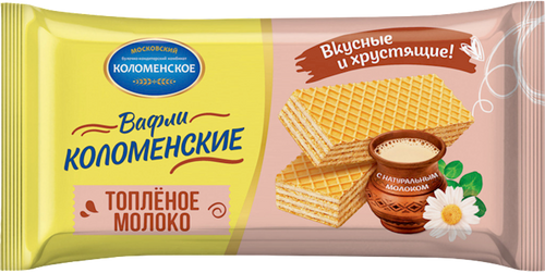 WAFFLES KOLOMENSKOE WITH BAKED MILK FLAVOR 20/200GR RUSSIA N1198/2143