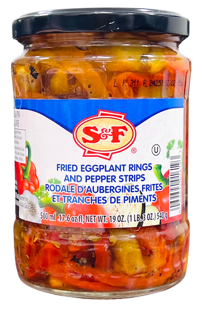 EGGPLANT FRIED RINGS&PEPPER STRIPS 12/500GR S&F