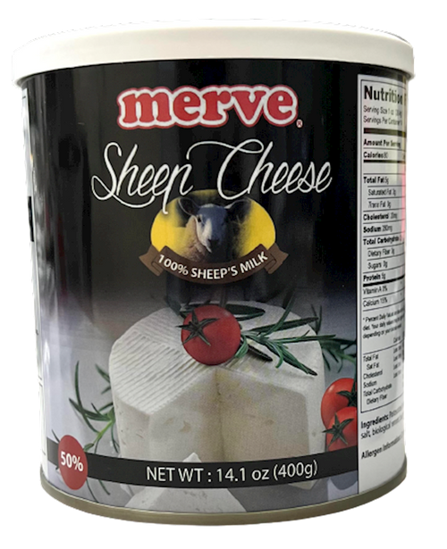 FETA SHEEP CHEESE IN BRINE 50% 6/400GR MERVE NETHERLAND N4266