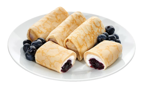 CREPES W/BLUEBERRY&CHEESE FILLING FROZEN 7/2.15KGX27PCS MAMA ADA'S