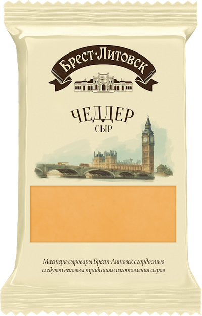 CHEESE CHEDDAR 45% CHUNK 10/200GR BREST LITOVSK NLB2975
