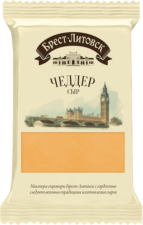 CHEESE CHEDDAR 45% CHUNK 10/200GR BREST LITOVSK NLB2975