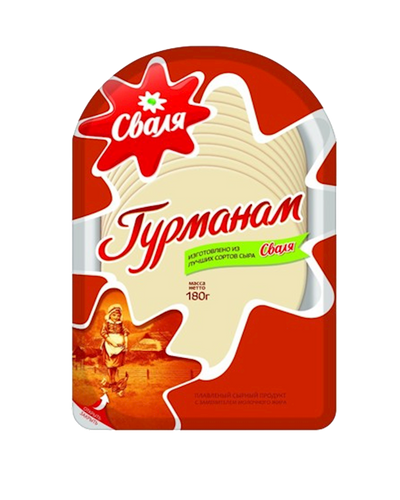 CHEESE GURMANAM SLICED 14/150GR SVALIA  LITHUANIA SV126