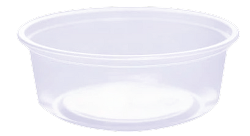 CONTAINER ROUND SMALL PLASTIC  CLEAR 500/8OZ HOME FRESH N22369