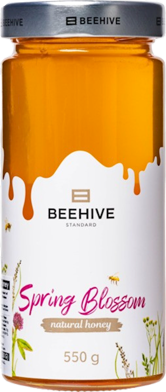 HONEY SPRING  BLOSSOM/POLYFLOWER 8/550GR GLASS BEEHIVE #1 UKRAINE N30471 4820208361903