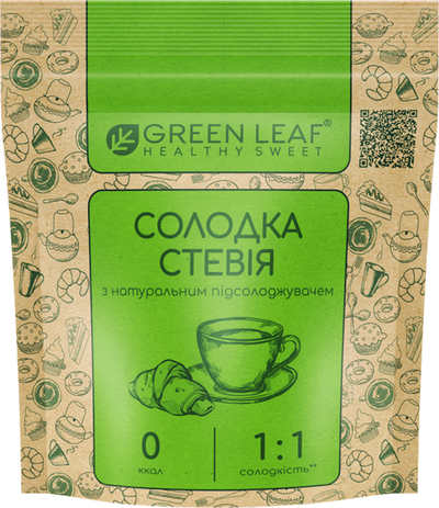 STEVIA SWEETENER 1:1 12/100GR GREEN LEAF UKRAINE