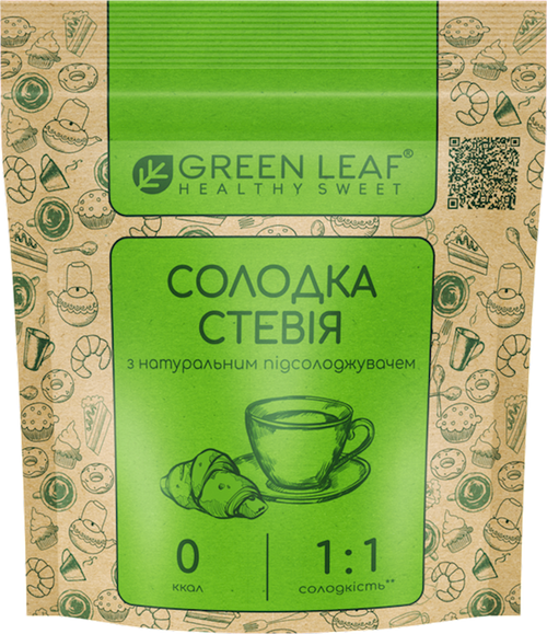 STEVIA SWEETENER 1:1 12/100GR GREEN LEAF UKRAINE