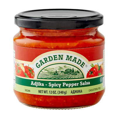 ADJIKA - SPICY PEPPER SALSA 12/12OZ GARDEN MADE BULGARIA N33113