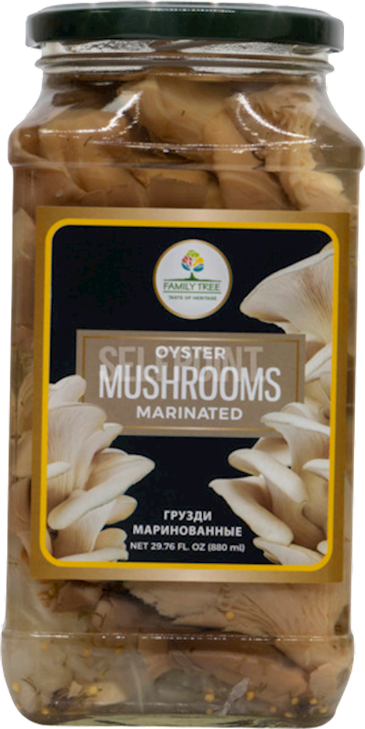 MUSHROOMS OYSTER MARINATED 12/880ML FAMILY TREE*