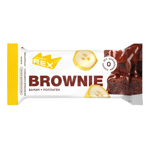 CAKE PROTEIN BANANA BROWNIE W/COLLAGEN 12/50GR PROTEIN REX