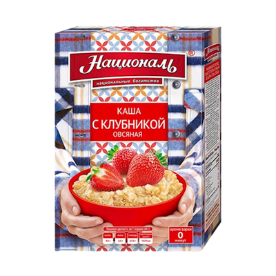 KASHA  OATMEAL W/STRAWBERRY 12/(6X40GR) NATSIONAL N79
