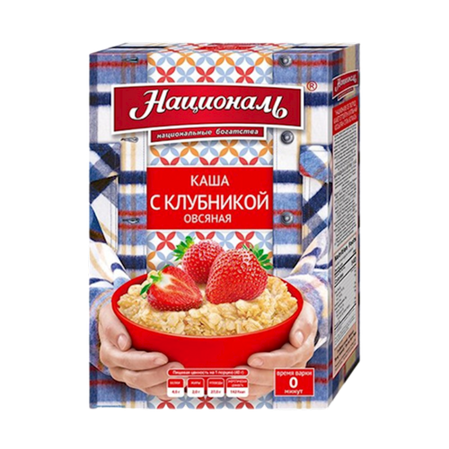 KASHA  OATMEAL W/STRAWBERRY 12/(6X40GR) NATSIONAL N79