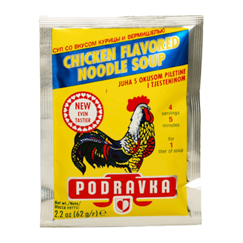 SOUP CHICKEN NOODLE DRY 35/62GR PODRAVKA N01001A