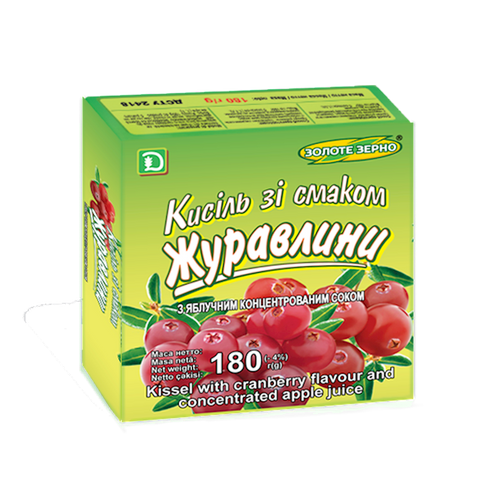 KISSEL W/CRANBERRY AND APPLE JUICE 28/180GR ZOLOTE ZERNO N446