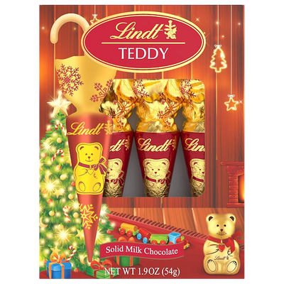 XMAS CHOCOLATE MILK TEDDY UMBRELLAS 18/54GR LINDT N58859U