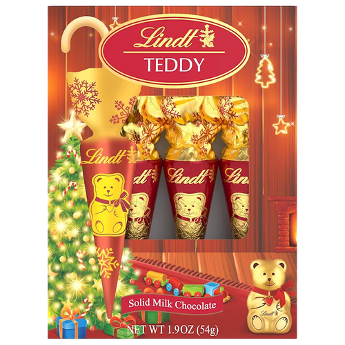 XMAS CHOCOLATE MILK TEDDY UMBRELLAS 18/54GR LINDT N58859U