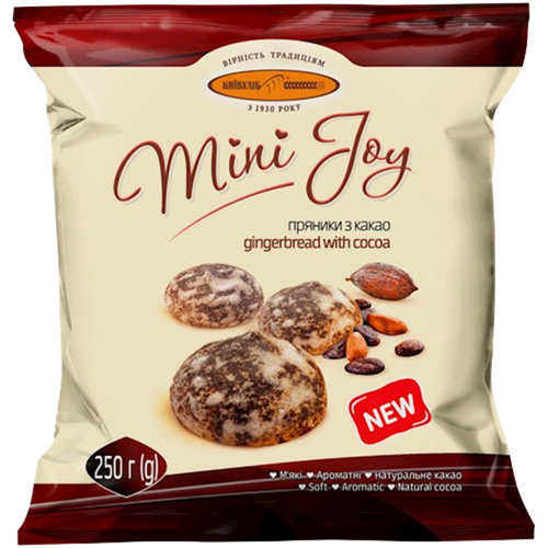 GINGERBREAD W/COCOA FLAVOR 12/250GR MINI JOY UKRAINE N5307