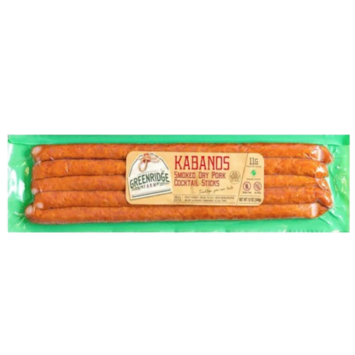 PORK COCKTAIL STICKS V/P 1/340GR GREENRIDGE FARM N4108/90930 BY PC