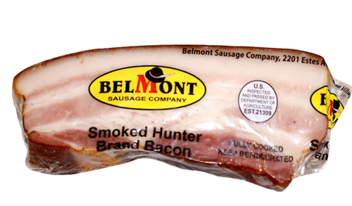 BACON SMOKED EXTRA LEAN 20/17LB CHUNK BELMONT N49644/95654