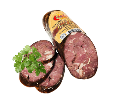 KIELBASA BEEF KAZY CHUNK (SHORT) 12/0.6LB EMIR HALAL BY LB