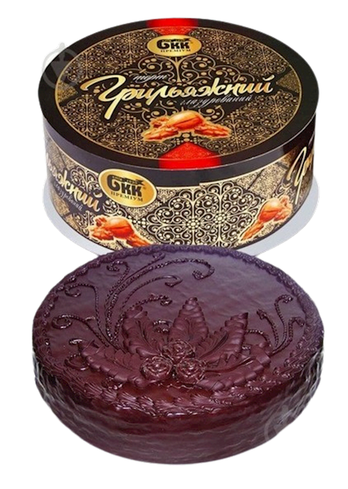 CAKE GRILYAZH CHOCOLATE GLAZED 6/450GR BKK UKRAINE N4642