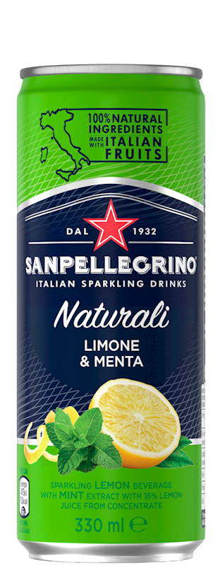 SOFT DRINK LIMONE&MENTA CAN 24/330ML S.PELLEGRINO