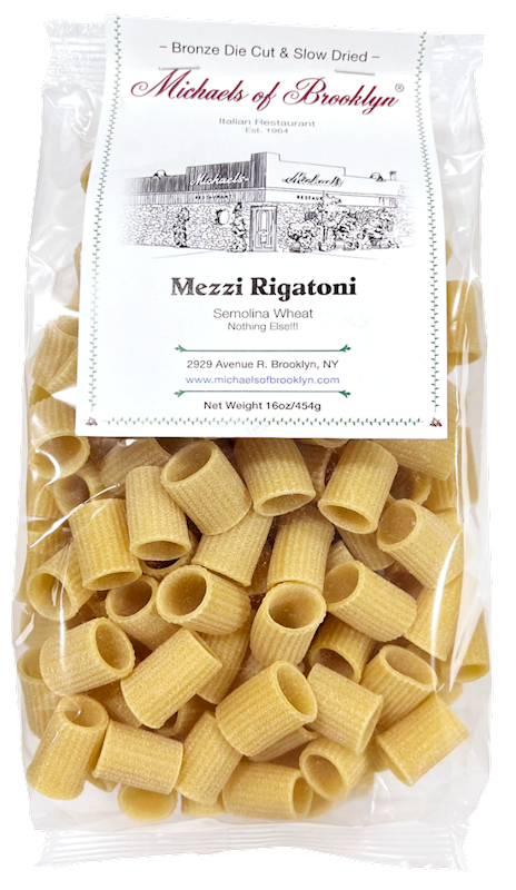 PASTA MEZZI RIGATONI 12/16OZ MICHAELS OF BROOKLYN N5001