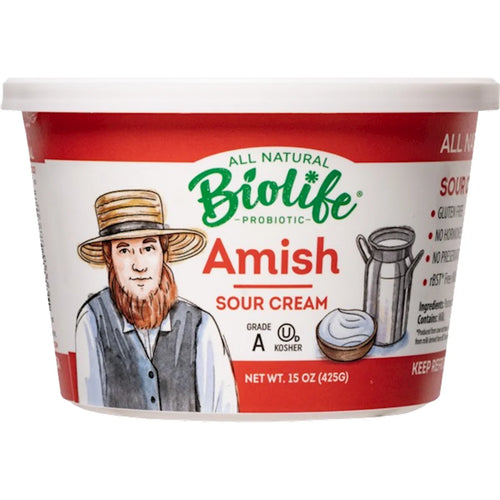 SOUR CREAM AMISH W/PROBIOTIC 12/425GR BIOLIFE