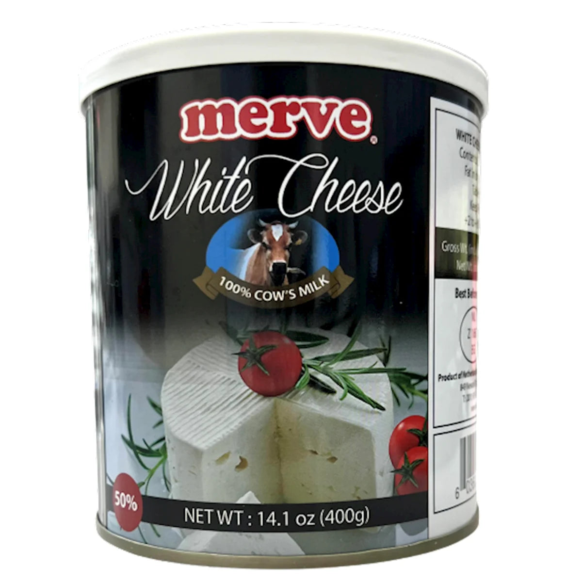 FETA WHITE CHEESE IN BRINE 50% 6/400GR MERVE NETHERLAND N4264