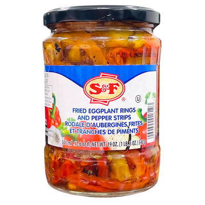 EGGPLANT FRIED RINGS&PEPPER STRIPS 12/500GR S&F