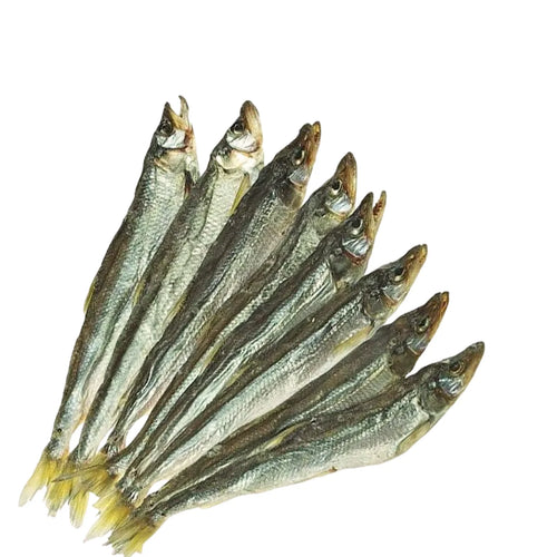DRIED SALTED CAPELIN (MOYVA) WHOLE ROUND V/P 16/250GR BAKREU UKRAINE N70000009/8983 209302