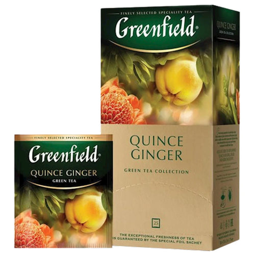 TEA GREEN QUINCE GINGER 10/(25X2GR) GREENFIELD 1388-10