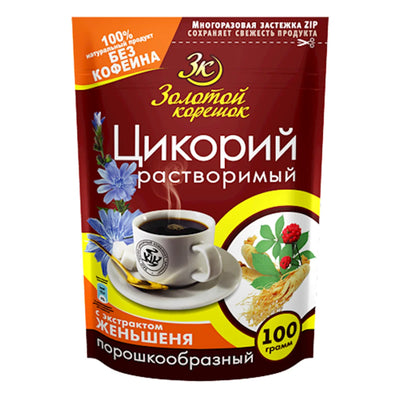 CHICORY POWDER W/GINSENG ZOLOTOY KORESHOK 12/100GR RUSSIA N10326