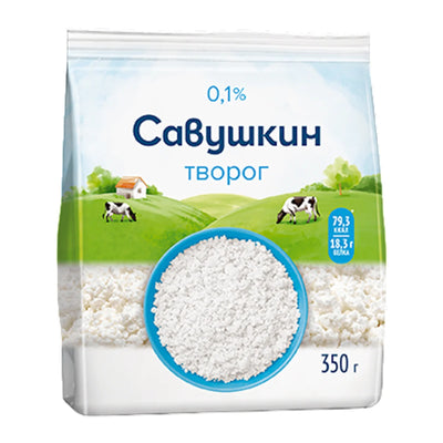 FARMER CHEESE CURD 0% 8/350GR SAVUSHKIN PRODUCT N1471