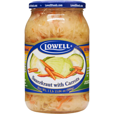SAUERKRAUT W/CARROTS 12/880GR LOWELL POLAND N0203LF1496