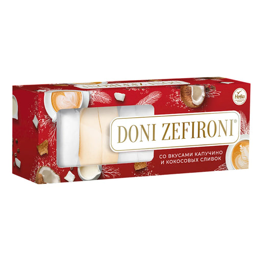 MARSHMALLOW W/CAPPUCHINO&COCONUT CREAM FLAVOR 10/210GR DONI ZEFIRONI NEVA