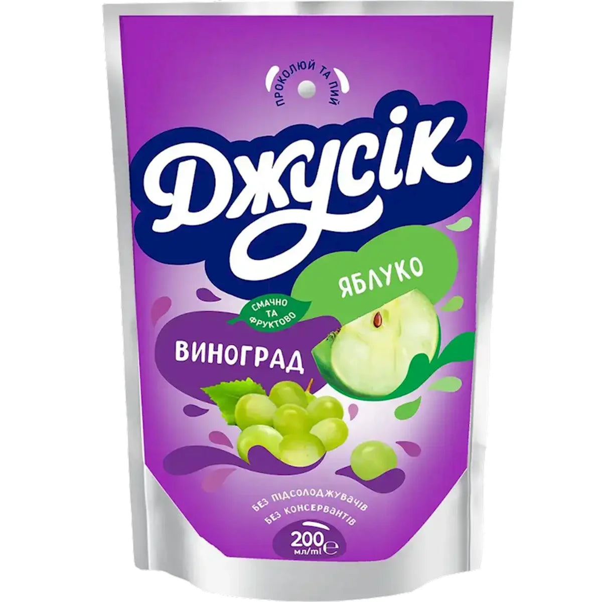 JUICE DRINK APPLE&GRAPE 10/0.2L JUICIK UKRAINE N414