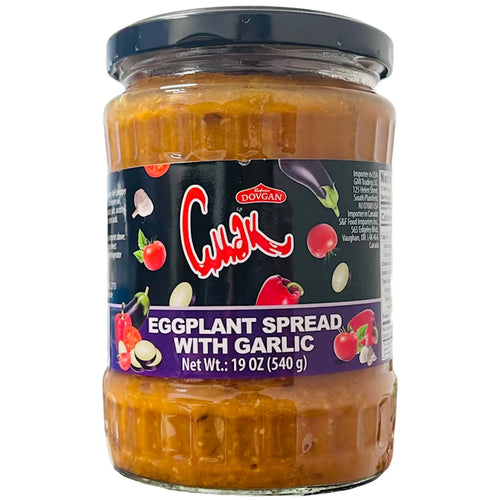 EGGPLANT SPREAD W/GARLIC 12/540GR CMAK DOVGAN BULGARIA NUS41650540