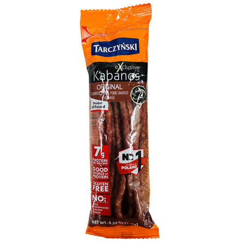 KABANOSY SMOKED&DRIED PORK EXCLUSIVE ORIGINAL 22/120GR BY CS TARCZYNSKI N0125 POLAND