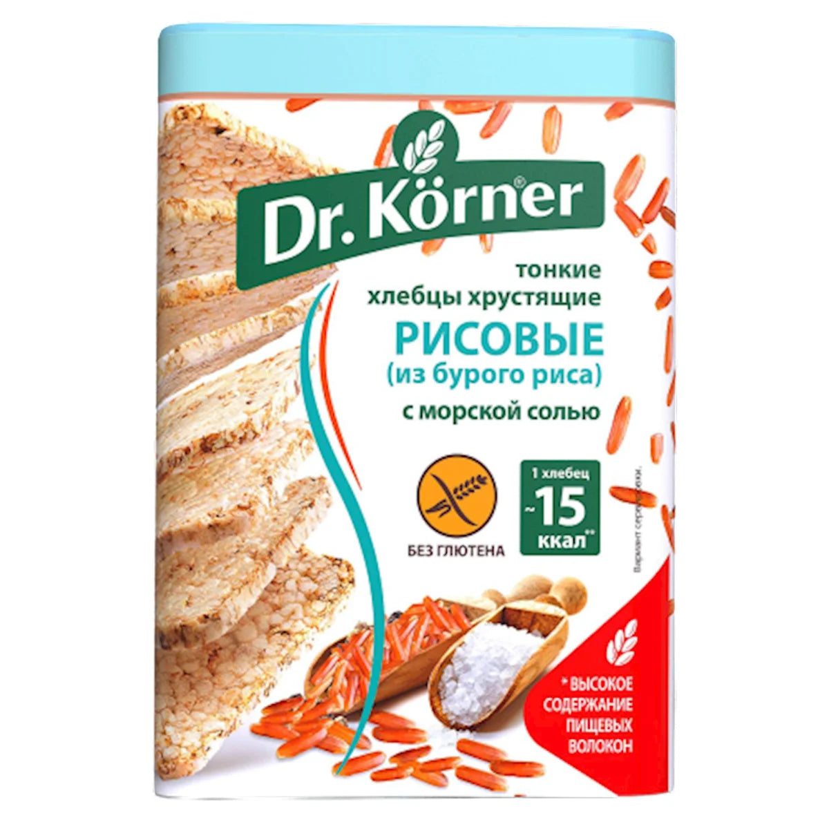 HLEBTSI DR.KORNER BROWN RICE W/SEA SALT 20/100GR RUSSIA