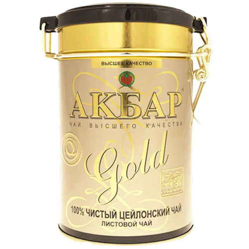 TEA AKBAR BLACK CEYLON GOLD TIN 10/450GR SRI-LANKA