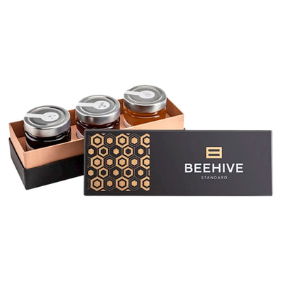 HONEY BLACK GIFT BOX PREMIUM 8/750GR ASSORTMENT BEEHIVE #4 UKRAINE