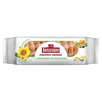 COOKIES OATMEAL W/SUNFLOWER&FLAX&SESAME&FRUCTOSE 15/215GR POSIDELKINO RUSSIA N967